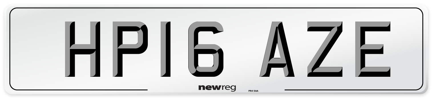 HP16 AZE Number Plate from New Reg